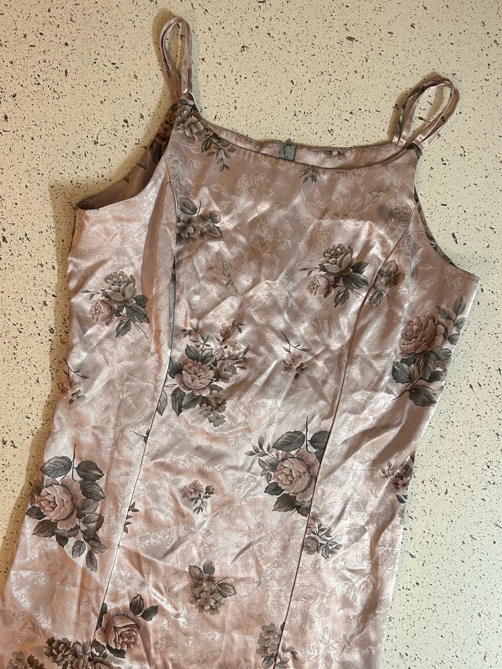 Vintage Silky Pastel Floral Mini Dress